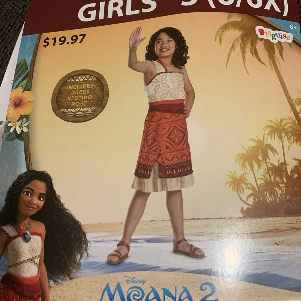 NEW Disney Moana 2 Classic Adventure Girl Halloween Costume‎ Size: S (6/6X) - Picture 11 of 12